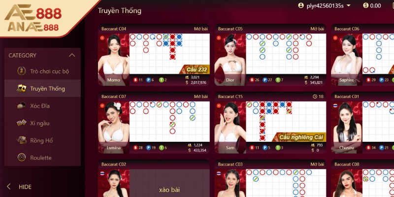 Hệ thống bàn cược đa dạng, phù hợp mọi hội viên